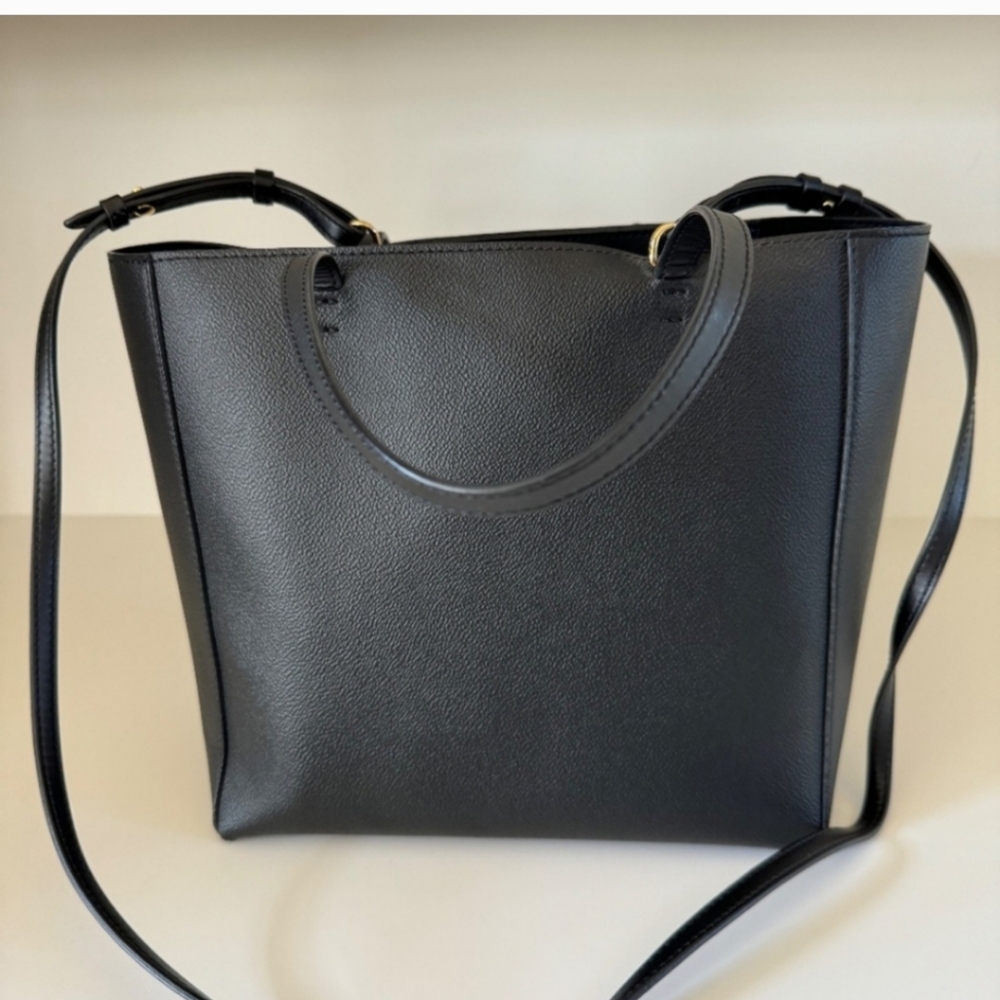 Stella McCartney Vegan Leather Leopard Tote Bag Black EUC COA - Picture 4 of 11